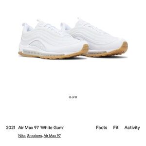 Nike Men 2021 Air Max 97 in white/gum size 11